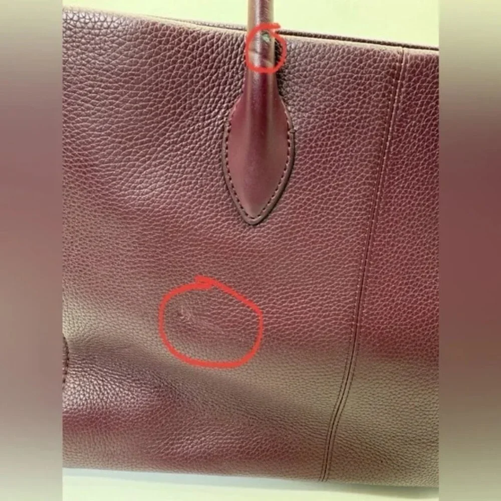 Michael Kors Mirella Large‎ Pebbled Leather Tote – Deep Plum Pebbled Leather